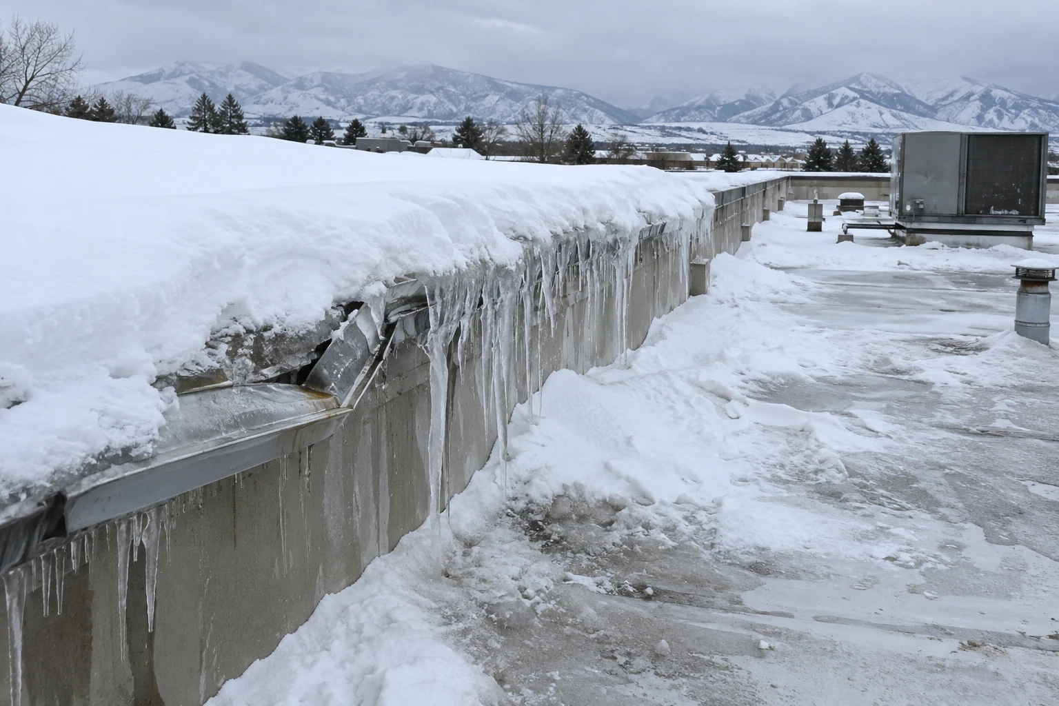 snow and ice damage